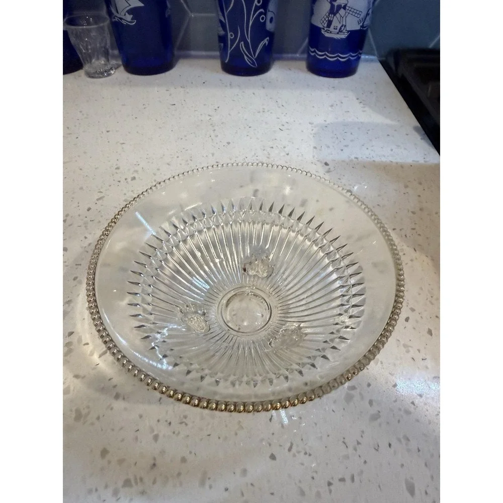 Jeannette Crystal Clear Anniversary 3 Footed 5 3/4
